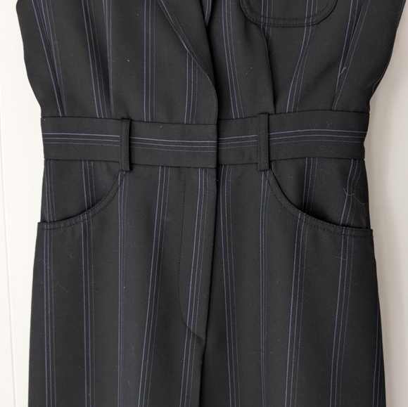 NWT Sandro Vaiana Stripe Tailored Wool Sleeveless Blazer Dress, size 38 - Picture 4 of 12